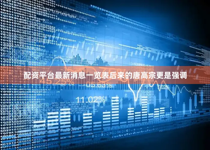 配资平台最新消息一览表后来的唐高宗更是强调